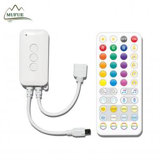 Mufue Tuya WiFi Music 3 Keys RGBCW LED Controller with IR 44 keys Remote